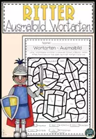 Vorschau - Arbeitsblätter - Ritter - Wortarten - Ausmalbild - Deckblatt