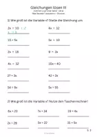 Vorschau - Arbeitsblätter - Einfache Gleichungen (Kl. 7/8) | Division | Förder - Seite 3
