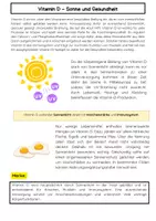Vorschau - Arbeitsblätter - Vitamin D: Sonne und Gesundheit Unterrichtsmaterial - Seite 1