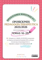 Vista previa - Para docentes: organización, planificación y formación - Temario Oposiciones Pedagogia Terapéutica PT 2026 (Temas 16-25) - Portada