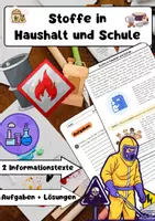Vorschau - Arbeitsblätter - Stoffe im Haushalt und Schule - Deckblatt