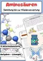 Vorschau - Arbeitsblätter - Aminosäuren: Aufbau & Eigenschaften - Deckblatt