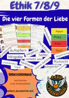 Vorschau - Arbeitsblätter - Vier Formen der Liebe Ethik Mittelschule - Deckblatt