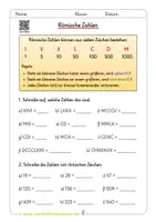 Vorschau - Arbeitsblätter - Römische Zahlen - Klasse 4 und 5 - Seite 3