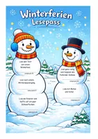 Vorschau - Arbeitsblätter - Lesepass Winterferien - Seite 1