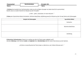 Vorschau - Arbeitsblätter - Klassenarbeit Sachtextanalyse + Bewertungsbogen - Seite 2