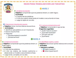 Vista previa - Refuerzo / NEE / Materiales de apoyo - Construyendo oraciones - Leo y ordeno las palabras - página 3