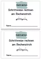Vorschau - Arbeitsblätter - Miniheft Subtraktion - Rechnen am Rechenstrich ZR 100 - Deckblatt