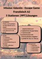 Vorschau - Spiele - Französisch Escape Game - Mission Saint-Valentin (A2) - Deckblatt