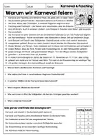 Vorschau - Arbeitsblätter - Lesen & Verstehen - Karneval | Fasching (Klasse 3-5) - Seite 3