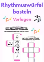 Vorschau - Mal- und Bastelvorlagen - Bastle Deinen eigenen Rhythmuswürfel (+ leere Vorlage) - Deckblatt
