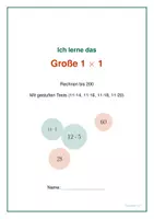 Vorschau - Arbeitsblätter - Großes Einmaleins Komplettpaket: Faltblätter zur Selbstkontrolle & gestufte Tests (11–20) - Deckblatt