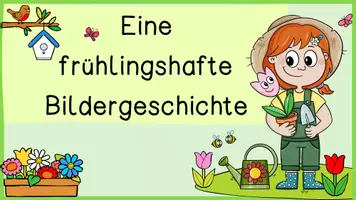 Vorschau - Arbeitsblätter - Frühling Bildergeschichte | Digitale Tafelbilder - Seite 1
