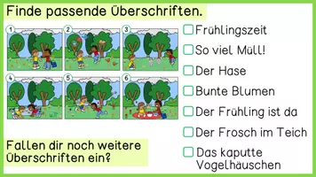 Vorschau - Arbeitsblätter - Frühling Bildergeschichte | Digitale Tafelbilder - Seite 3