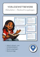 Vorschau - Lehrpläne/Lehrermaterial - Vorlesewettbewerb Grundschule – Ablaufplan für Klassen- und Schulwettbewerb - Deckblatt