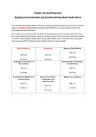 Vorschau - Interaktives Material - Digital Learning Resources South Africa - Übersichtsblatt zum Materialpaket - Deckblatt