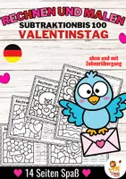 Vorschau - Arbeitsblätter - Rechen-Mal-Blätter - Subtraktion ZR 100 (Valentinstag) - Deckblatt