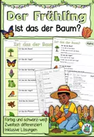 Vorschau - Arbeitsblätter - Übung "Ist das der Baum?" Thema Frühling DaZ / DaF / Deutsch - Deckblatt