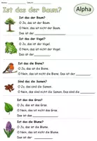 Vorschau - Arbeitsblätter - Übung "Ist das der Baum?" Thema Frühling DaZ / DaF / Deutsch - Seite 2