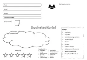 Vorschau - Arbeitsblätter - Buchvorstellung Übersicht - Deckblatt