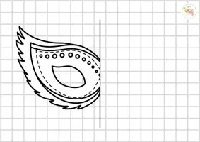 Vista previa - Manualidades / Dibujos para colorear - Fichas de simetría de Carnaval - página 3