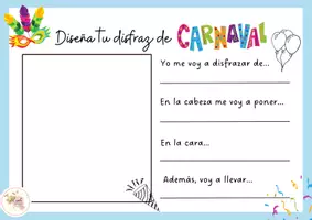 Vista previa - Manualidades / Dibujos para colorear - Diseña tu disfraz de Carnaval - Portada