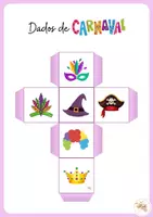 Vista previa - Manualidades / Dibujos para colorear - Dados de invención de personajes/historias de Carnaval - Portada