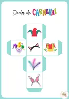 Vista previa - Manualidades / Dibujos para colorear - Dados de invención de personajes/historias de Carnaval - página 2
