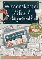 Vorschau - Stationenlernen - Wissenskartei Zähne, Gebiss & Zahngesundheit - Lesetexte, Wissenshäppchen und Infos zum Zahn - Deckblatt