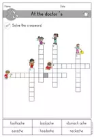 Vorschau - Arbeitsblätter - Englisch Grunschule At the doctor´s Arbeitsblatt Kreuzworträtsel (Arzt, Krankheiten) - Seite 2