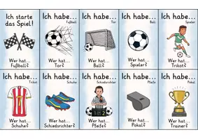Vorschau - Spiele - Ich habe - wer hat? | Fußball | Lesespiel | Grundschule - Seite 1