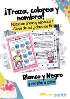 Vista previa - Hojas de trabajo - San Valentín – Lectura de Notas en Clave de Sol y Fa | - página 1