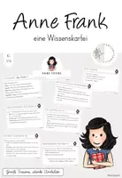 Vorschau - Stationenlernen - Wissenskartei Anne Frank (passend zur Buchreihe "Little people, big dreams") - Deckblatt