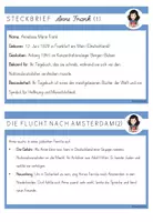 Vorschau - Arbeitsblätter - Wissenskartei Anne Frank (passend zur Buchreihe "Little people, big dreams") - blaue Version - Seite 2