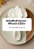 Vorschau - Arbeitsblätter - Wechselpräpositionen Akkusativ & Dativ - Deckblatt