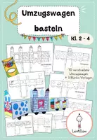 Vorschau - Mal- und Bastelvorlagen - Fasching, Karneval Kunst | Umzugswagen basteln & ausmalen - Deckblatt