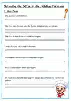 Vorschau - Arbeitsblätter - Rezept umschreiben - Seite 1