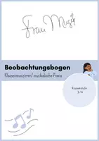 Vorschau - Anderer Materialtyp - Beobachtungsbogen Klassenmusizieren - Deckblatt