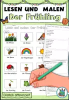 Vorschau - Arbeitsblätter - Lesen und malen "Der Frühling" Dreifach differenziert DaZ / DaF / Deutsch - Deckblatt
