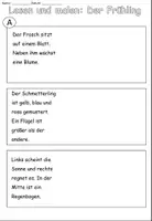 Vorschau - Arbeitsblätter - Lesen und malen "Der Frühling" Dreifach differenziert DaZ / DaF / Deutsch - Seite 2