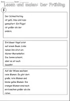 Vorschau - Arbeitsblätter - Lesen und malen "Der Frühling" Dreifach differenziert DaZ / DaF / Deutsch - Seite 3