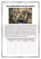 Vorschau - Stundenentwürfe - Wimmelbild-Diktat (Nachschrift): Auf dem Schulhof (Rechtschreibung: Großschreibung, Wörter mit äu, i/ie/ih) - Seite 3