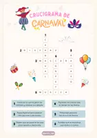 Vista previa - Hojas de trabajo - Crucigrama Carnaval - @profe_ept - página 1
