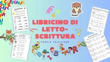 anteprima - Esercizi - PAROLE TRISILLABE: Libricino di letto-scrittura - Pagina di copertina