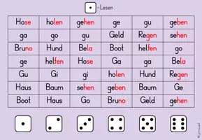 Vorschau - Spiele - Würfeln und Lesen - Flex und Flora Buchstabenheft 3 - Seite 3