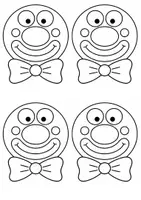 Vorschau - Mal- und Bastelvorlagen - Clown Schwämmchentechnik - Vorlage - Seite 2