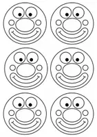 Vorschau - Mal- und Bastelvorlagen - Clown Schwämmchentechnik - Vorlage - Seite 3