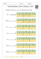Vorschau - Arbeitsblätter - Gewichte umwandeln Klasse 4 - Deckblatt