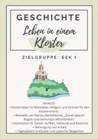 Vorschau - Arbeitsblätter - Klosterleben im Mittelalter – „Ora et labora“ verstehen / Alltag im Kloster: Gebet, Arbeit und Bildung - Deckblatt