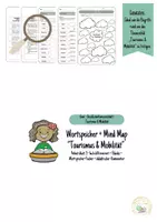 Vorschau - Arbeitsblätter - Tourismus & Mobilität: Wortspeicher, Wortfächer und Mind Map - Deckblatt